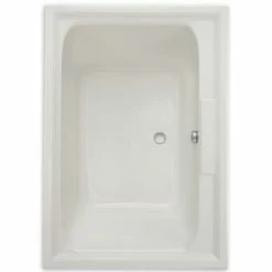 Best Pirce 👍 American Standard Town Square® 59-1/2 x 41-5/8 in. Whirlpool Drop-In Bathtub with Center Drain in White 🎁