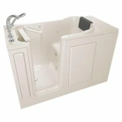 Best reviews of ⌛ American Standard 109 Premium Series 48 x 28-1/2 in. 39-Jet Acrylic, Fiberglass and Gelcoat Rectangle Built-In 3-Wall Alcove Bathtub with Left Drain in Linen 💯