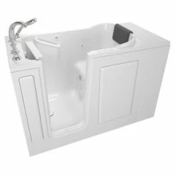 Top 10 🔔 American Standard 109 Premium Series 48 x 28-1/2 in. 39-Jet Acrylic, Fiberglass and Gelcoat Rectangle Built-In 3-Wall Alcove Bathtub with Left Drain in White 🔔