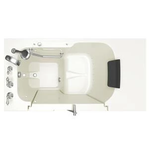 Best deal 🎉 American Standard 109 Premium Series 52 x 32 in. 26-Jet Gelcoat Rectangle Built-In Bathtub with Left Drain in Linen with Polished Chrome 🔥 - Image 2
