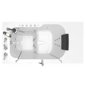 New ✨ American Standard 109 Premium Series 52 x 32 in. 38-Jet Gelcoat Rectangle Built-In Bathtub with Left Drain in White with Polished Chrome ✨ - Image 2