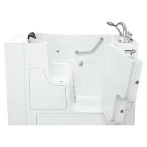 Buy 🎉 American Standard 109 Premium Series 52 x 32 in. 38-Jet Gelcoat Rectangle Built-In Bathtub with Right Drain in Linen with Polished Chrome 🛒 - Image 2