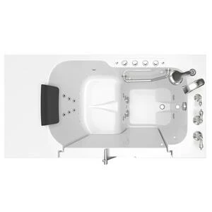 Flash Sale 🔥 American Standard 109 Premium Series 52 x 32 in. 38-Jet Gelcoat Rectangle Built-In Bathtub with Right Drain in White with Polished Chrome 🛒 - Image 2