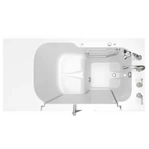 Cheap ⭐ American Standard 709 Value Series 52 x 32 in. Gelcoat Rectangle Walk-In and Built-In Bathtub with Right Drain in White with Polished Chrome ✔️ - Image 2