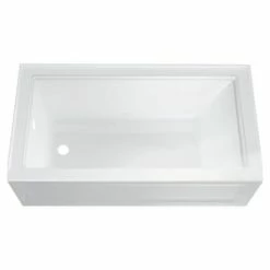 Flash Sale 🔔 American Standard Town Square® S 60 x 32 in. Soaker Alcove Bathtub Left Drain in White 💯